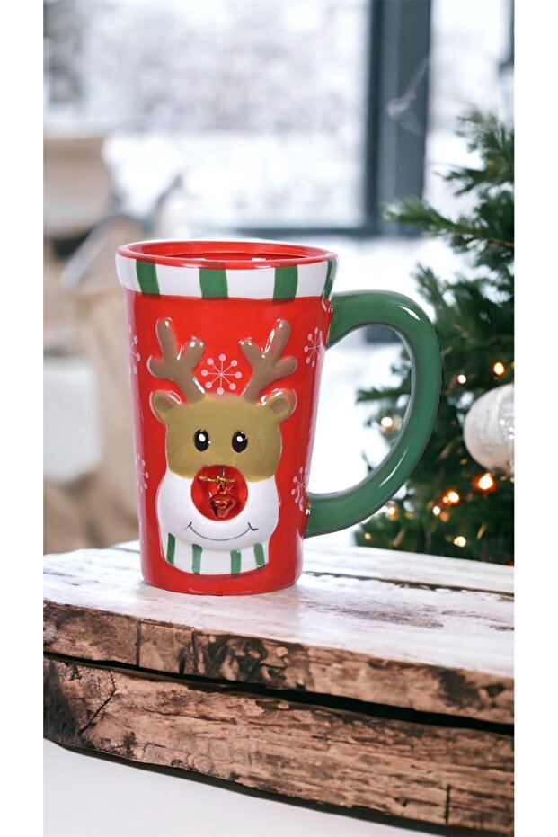 Yılbaşı Geyikli Christmas Dev Kupa - 2