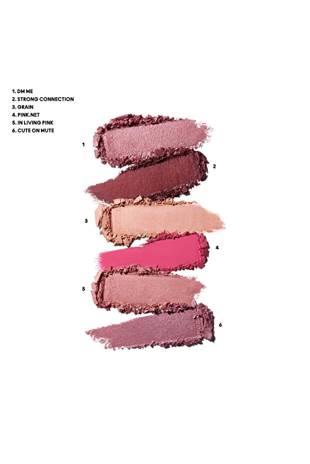 Connect In Colour Islak veya Kuru Olarak Uygulanabilen 6'lı Far Paleti 6.25 Gr ROSE LENS - 2