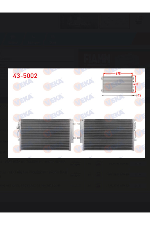 KLIMA RADYATORU CHERY OMODA 5 (T19C) / TIGGO 7 PRO (T1E) / TIGGO 8 PRO (T1D) 1.6 T-GDI 2022- - 1