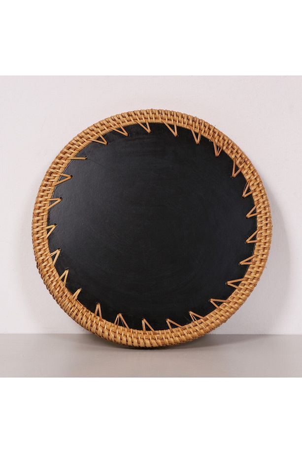 Pearl 30x3 cm Sedefli Rattan Tepsi & Duvar Dekoru - 4