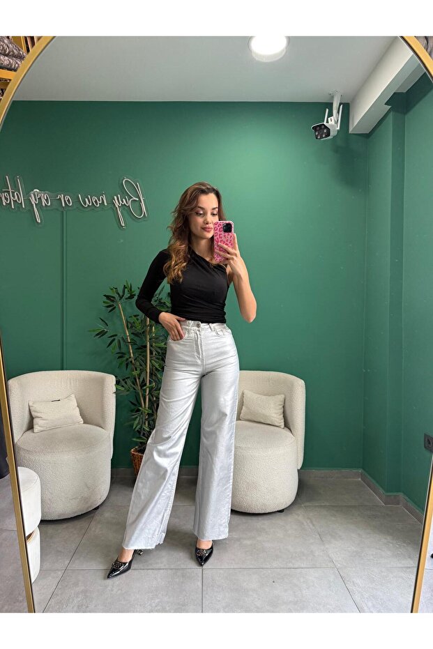 Siyah Tek Omuz Bluz - 3