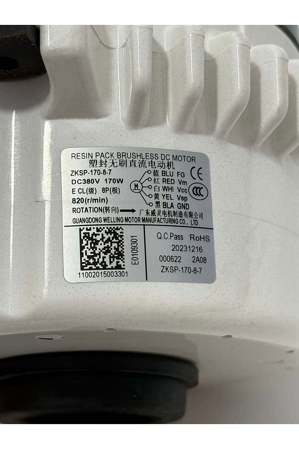 ZKFP-170-8-7 Vrf Klima Dış Ünitesi Dc Fan Motoru 380V 170W 820r/min - 7