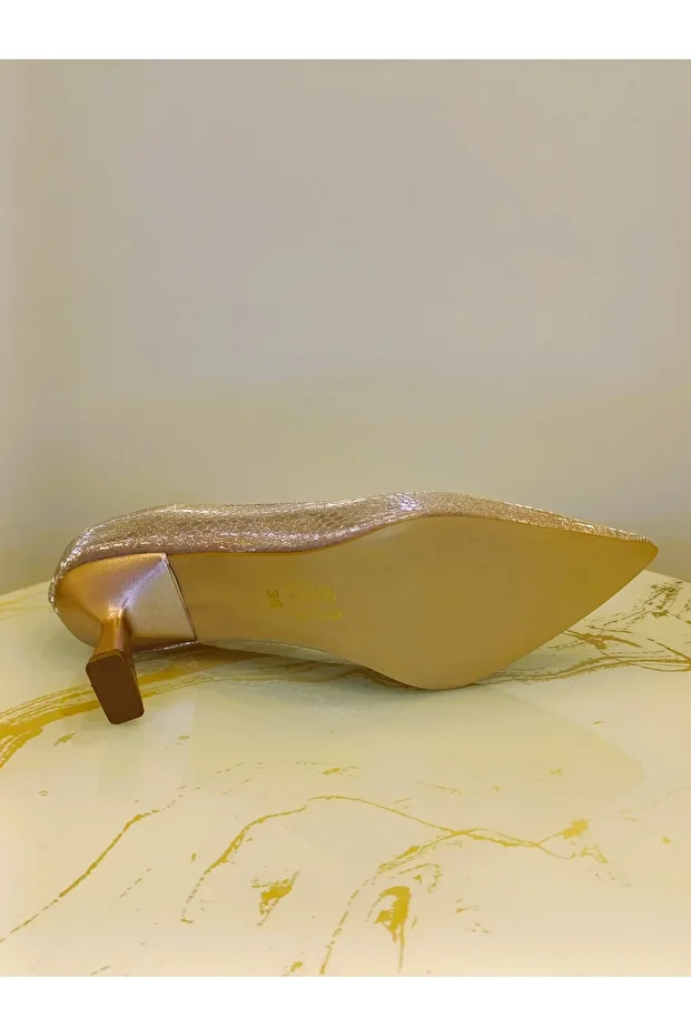 Stiletto Topuklu Ayakkabı Abiye Ayakkabı Şık Davet Ayakkabısı - 3
