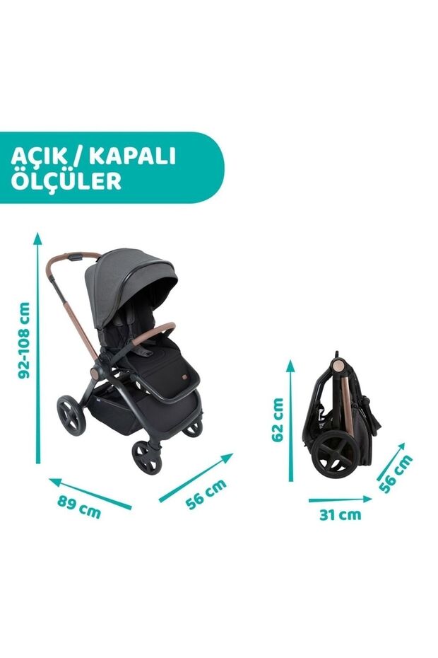 Mysa Bebek Arabası Sılver Grey - 4