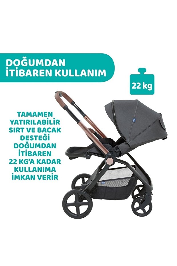 Mysa Bebek Arabası Sılver Grey - 5