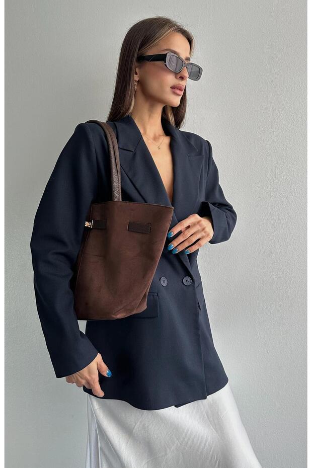 Oversize Daddy Premium Astarlı Blazer Ceket - 4