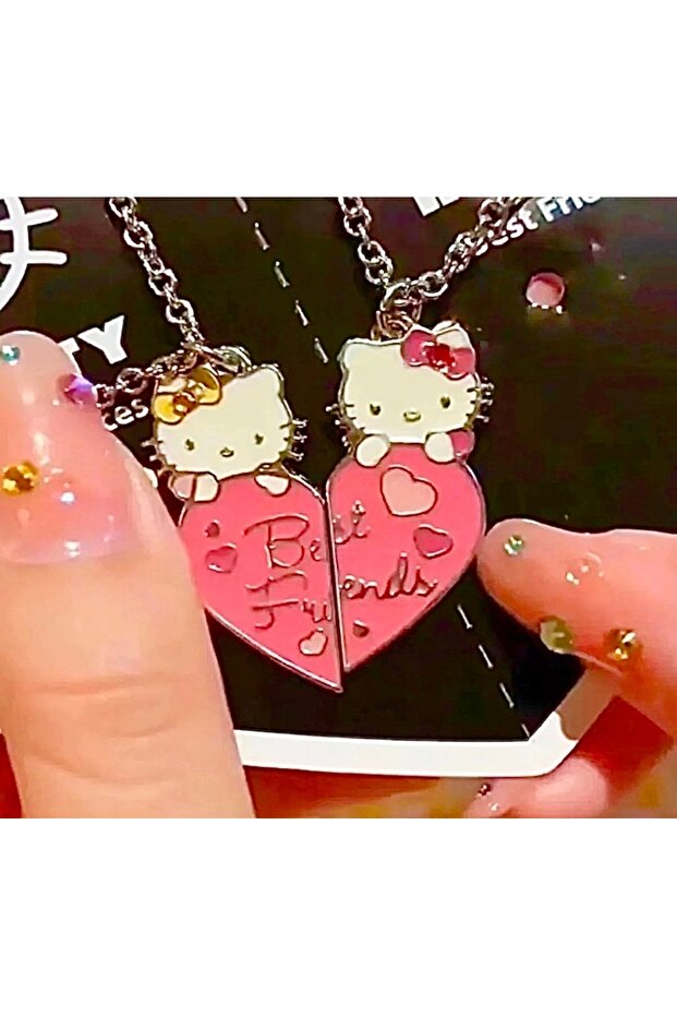 Hello Kitty 2 Adet Arkadaşlık Kolyesi - 2