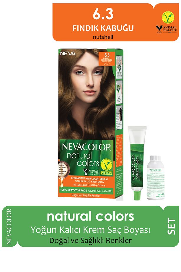 Natural Saç Boyası Seti 6.3 Fındık Kabuğu - 1
