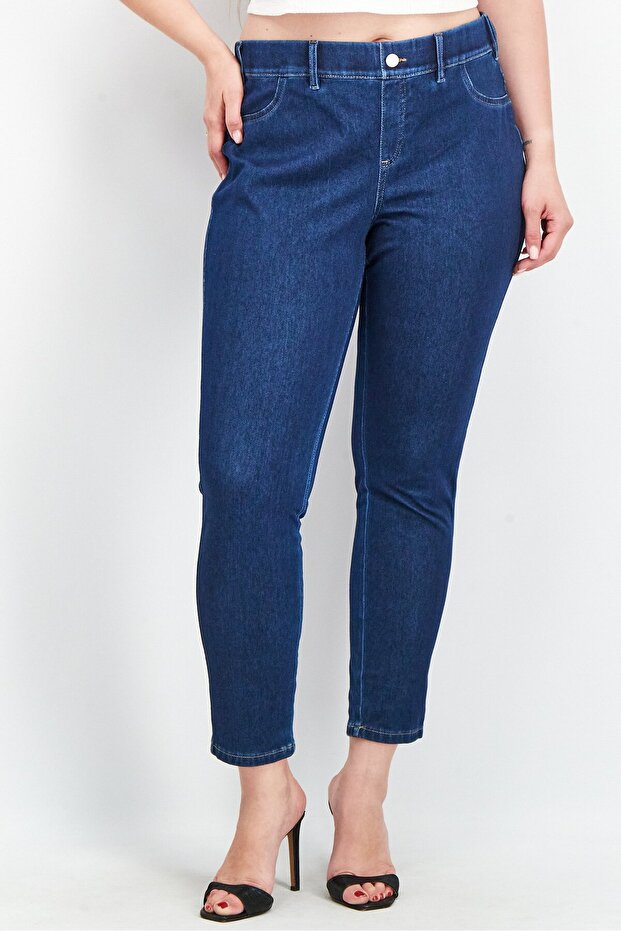 Women Slim Fit Plain Stretchable Jeans, Blue