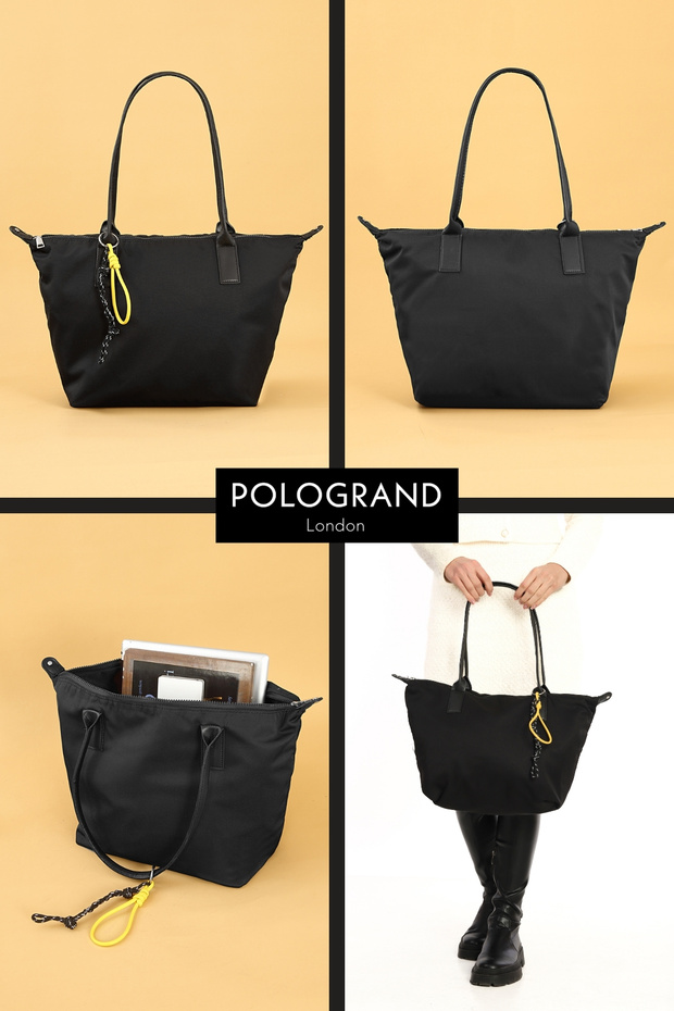 Orijinal Geniş Hacimli Su Geçirmez Paraşüt Kumaş Shopper Yeni Sezon Büyük Boy Omuz ve Kol Çantası - 2