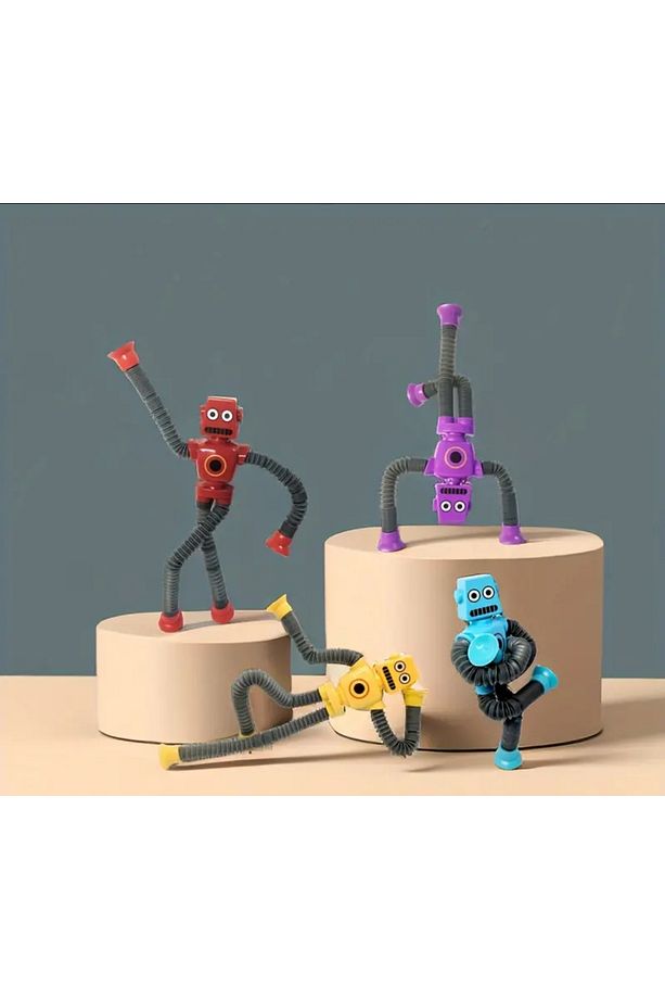Dönüşen Vantuzlu Robot Oyuncak - Yaratıcı & Eğitici Oyuncak 1 Adet - 5