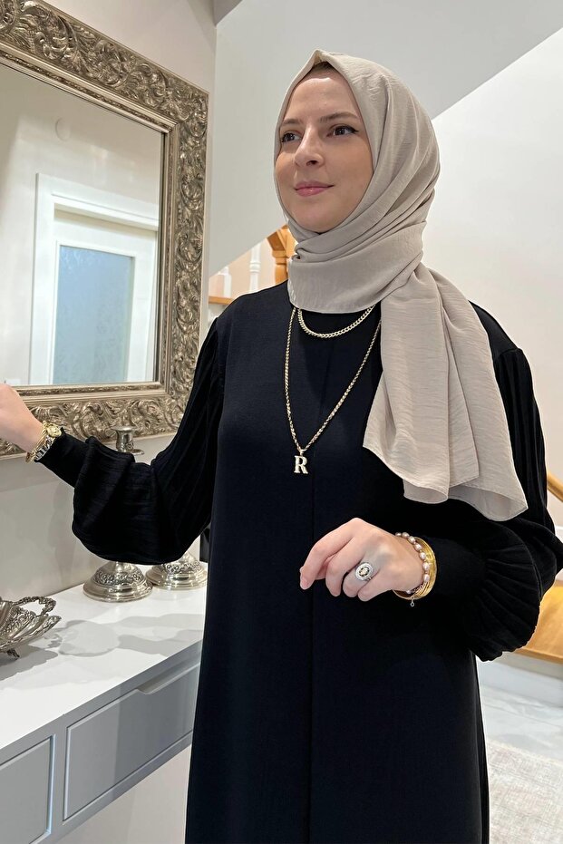 Ecem Siyah Triko Elbise - 7