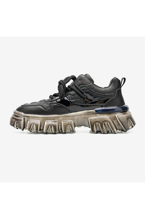 Embos Deri Yüksek Taban Erkek Sneaker - 3