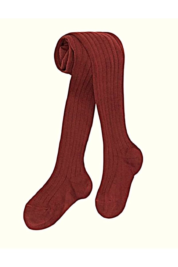 Ribbed Baby Pantyhose / Children's Pantyhose - Brown