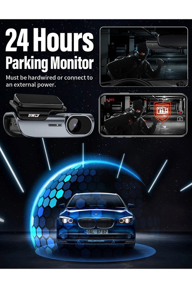 Focuway  Real Ultra 4K T5 Dual Dash+1080P front and rear dash cam Araç İçi 360 Derece Kamera - 5