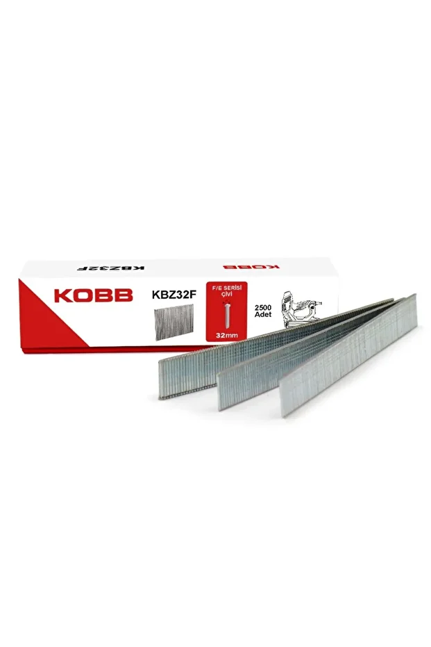 KBZ32F 32mm 2500 Adet F/E/J/8 Serisi Ağır Hizmet Tipi Kesik Başlı Çivi - 1
