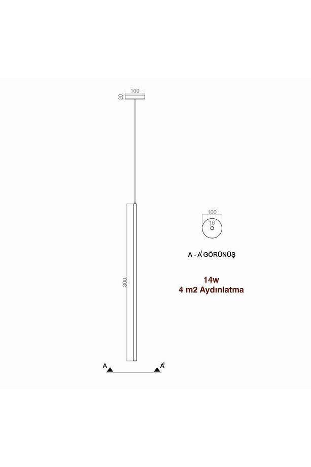 Yatak Başı Sarkıt Led Aplik 80 Cm - 5