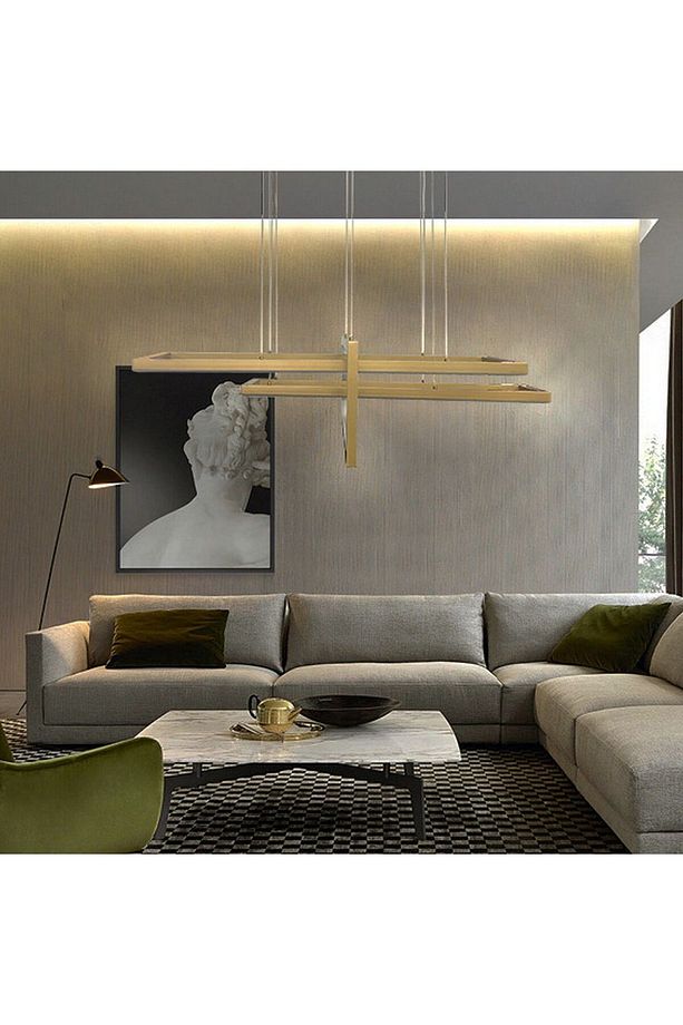 Sarkıt Led Avize Sideward Üçlü Yatay Dörtgen - 3
