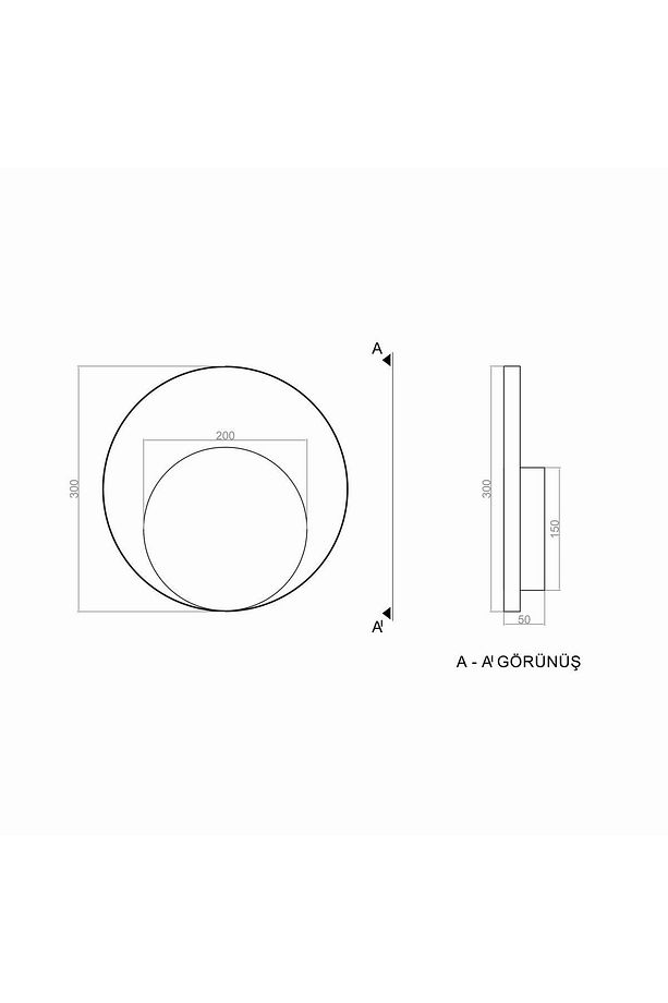 Led Duvar Aplik Unseen 30cm - 6