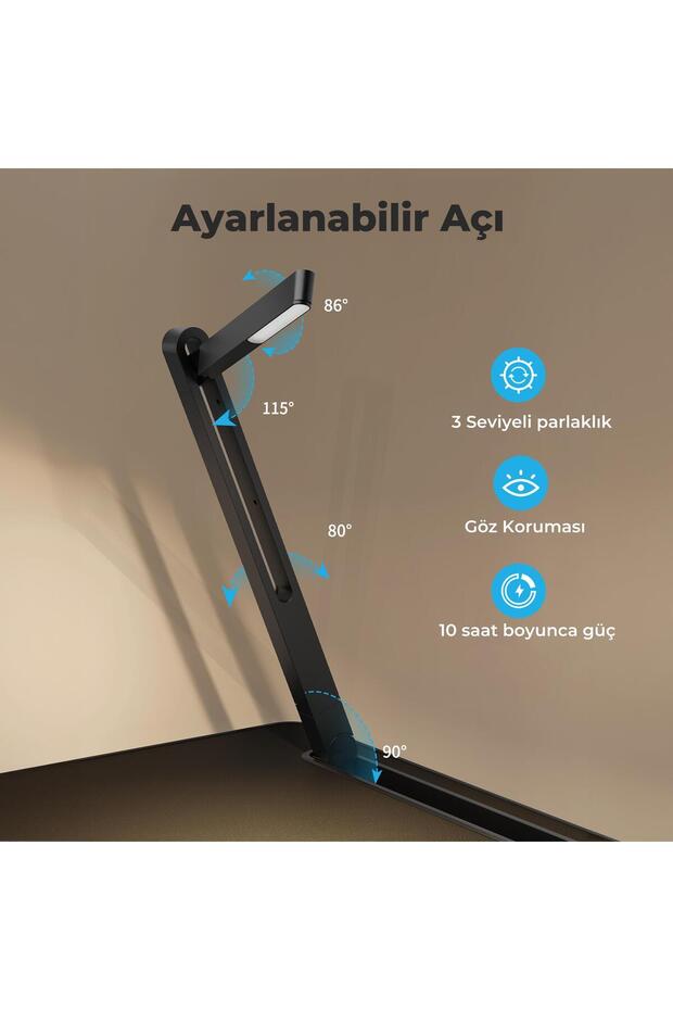 Saiji K8 Ultimate Çok Fonksiyonlu Ayarlı Led Işıklı Çalışma Masası Siyah - 4