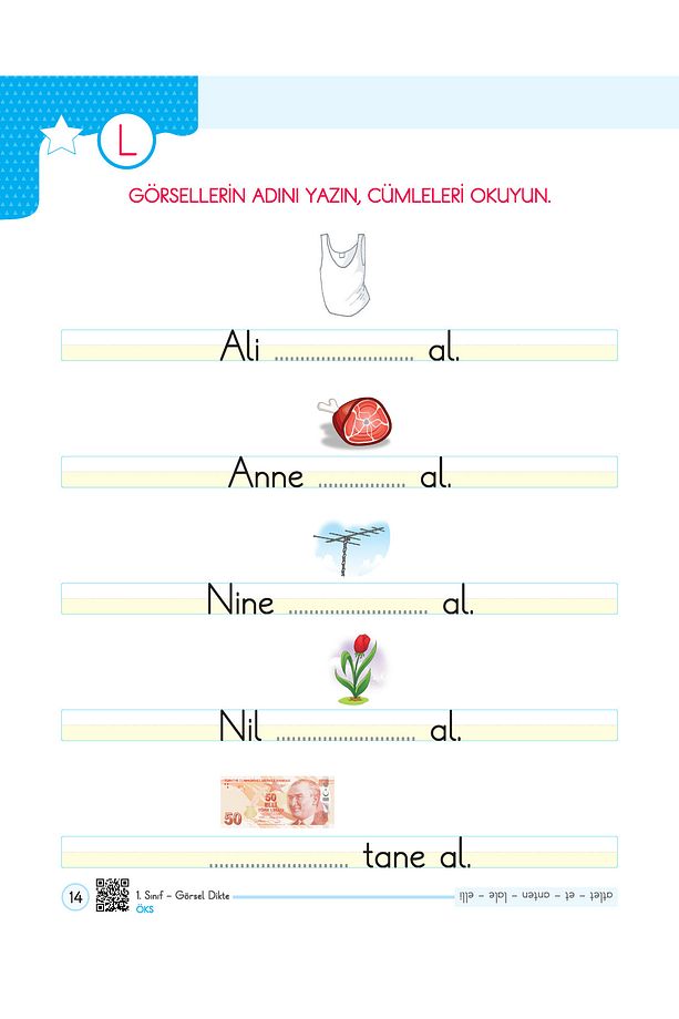 1. Sınıf Okuma Yazma Seti – Görsel Dikte Defterim - 4