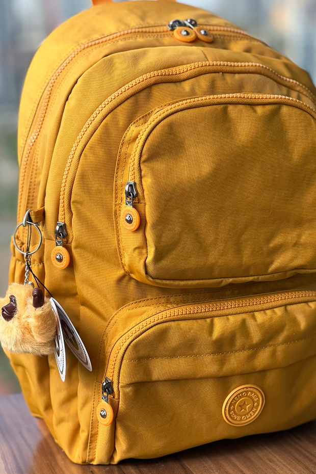 Mustard Backpack School Bag 14 Inch Laptop Bag Nemobags Travel Bag 18 Lt 40X30X15Cm