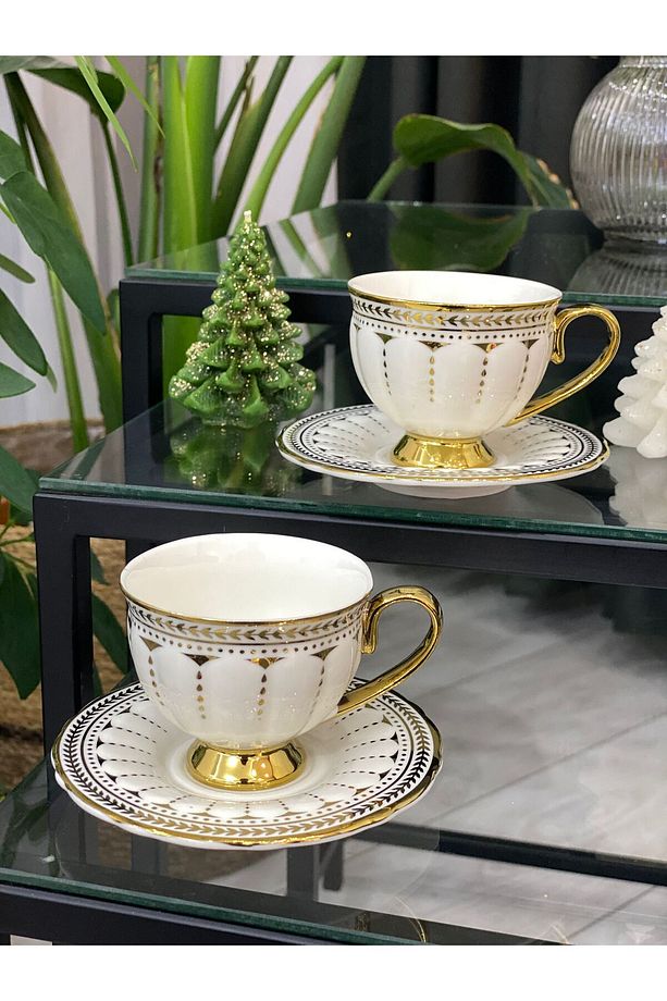 Chole 2 Kişilik Porselen Kahve Fincan Takımı 80 ml - 1