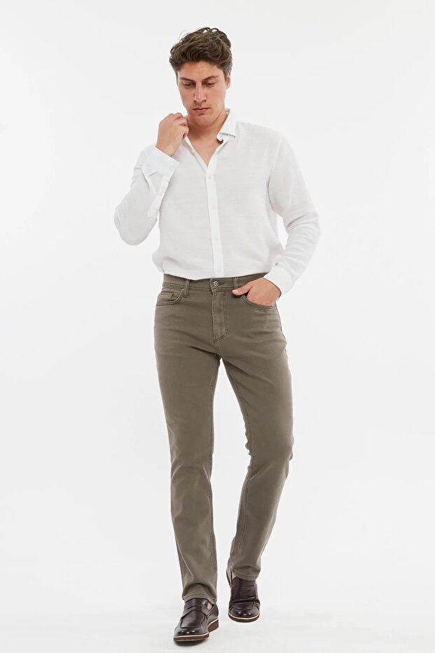 Captiva Regular Fit Lycra Men's Knitted Jeans Trousers-6798