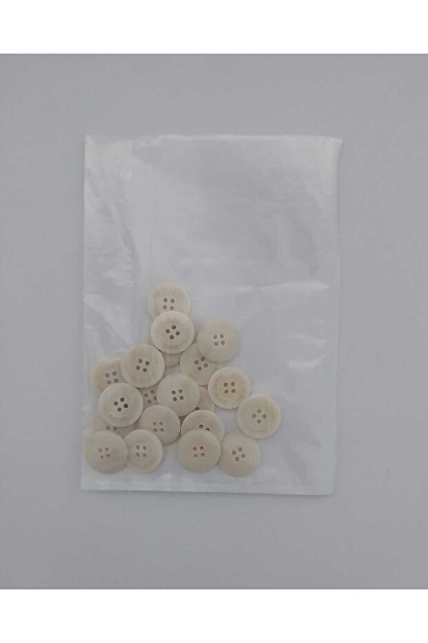 لون عظمى قطر 2 سم زر بوليستر 20 قطعة. - 4