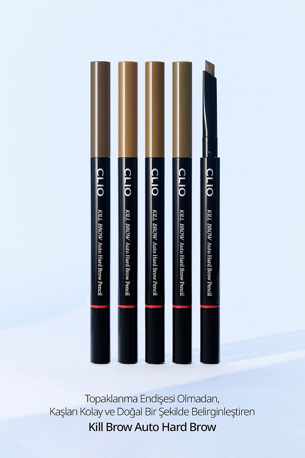 İnce Altıgen Uçlu Kaş Kalemi CLIO Kill Brow Auto Hard Brow Pencil (03 Peanut Brown) - 8