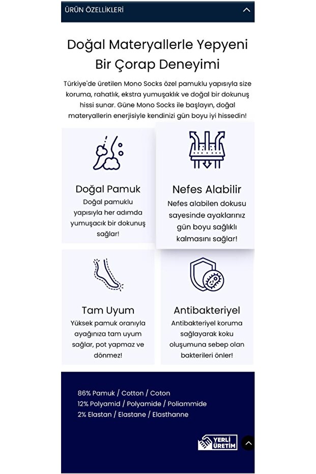 - 4'lü Fitilli Basic Pamuklu Soket Çorap - 4