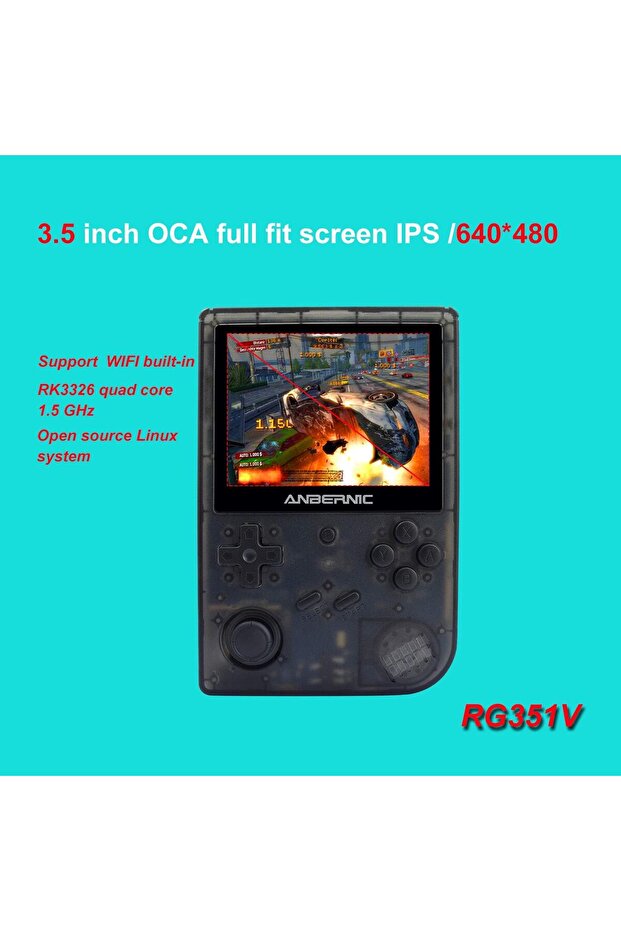 RG351V Handheld Game Console Open Source System Built-in WiFi 64G TF Card 2500 Classic Games - 7