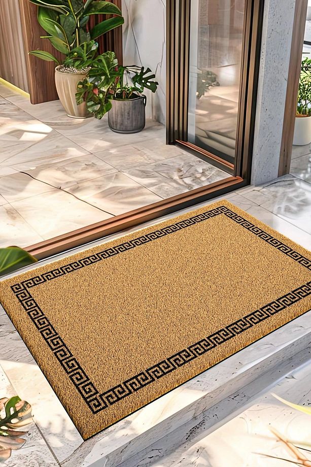 Paspas Konsept Siyah Çerçeve Desenli Kapı Önü Paspası 40 x 60 cm - 1