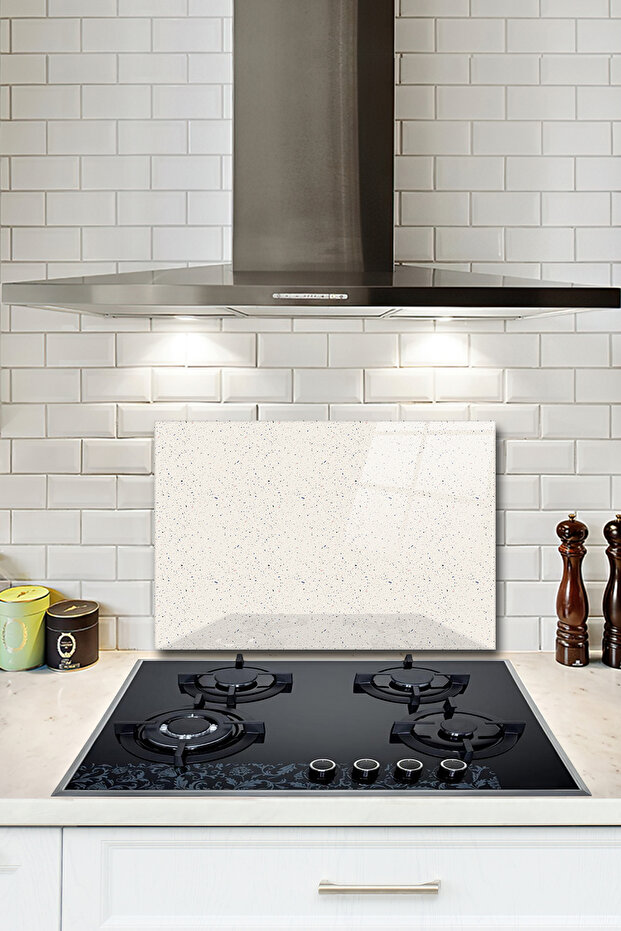 Glass Stove Back Protector | Ceramic Pattern - Open Background | 40cm X 60cm
