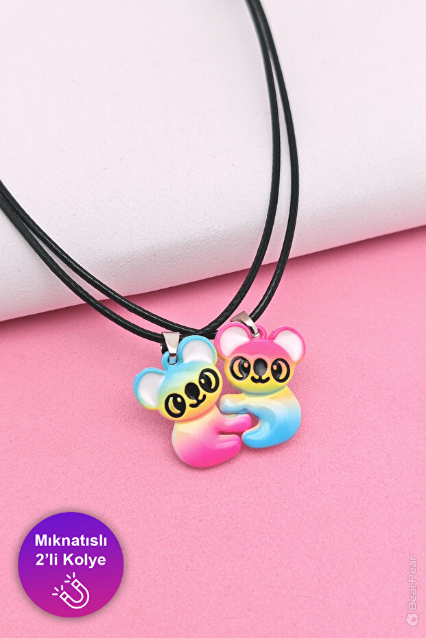 Mıknatıslı Kolye Sarılan Koalalar 2'li Best Friends Kolye - 1