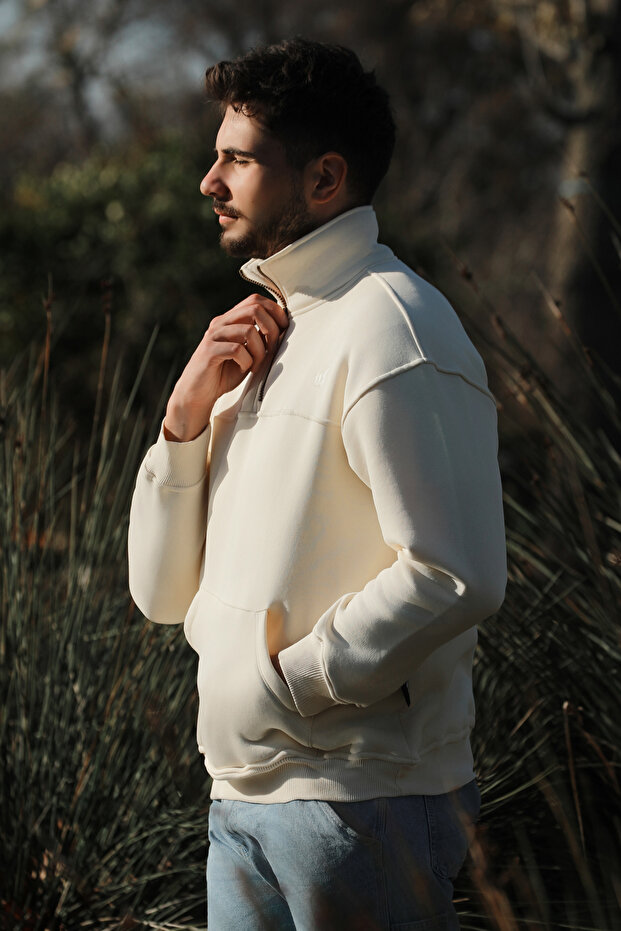 Solano Perla Oversize Kanguru Cep Sweatshirt - 5