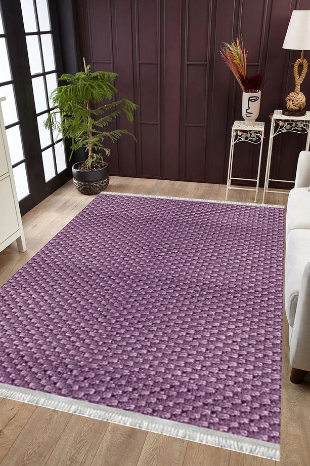 Kaymaz Tabanlı Yıkanabilir Antibakteriyel Dijital Baskı Doku Salon Halısı Yolluk Kilim - 2