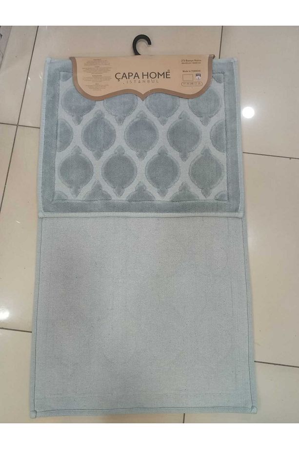 2 PARÇA GÜNLÜK ÇEYİZLİK PREMİUM KALİTE YINANILABİLİR PANYO HALISI & KLOZET TAKIMI SET 60x100/50X60 - 9