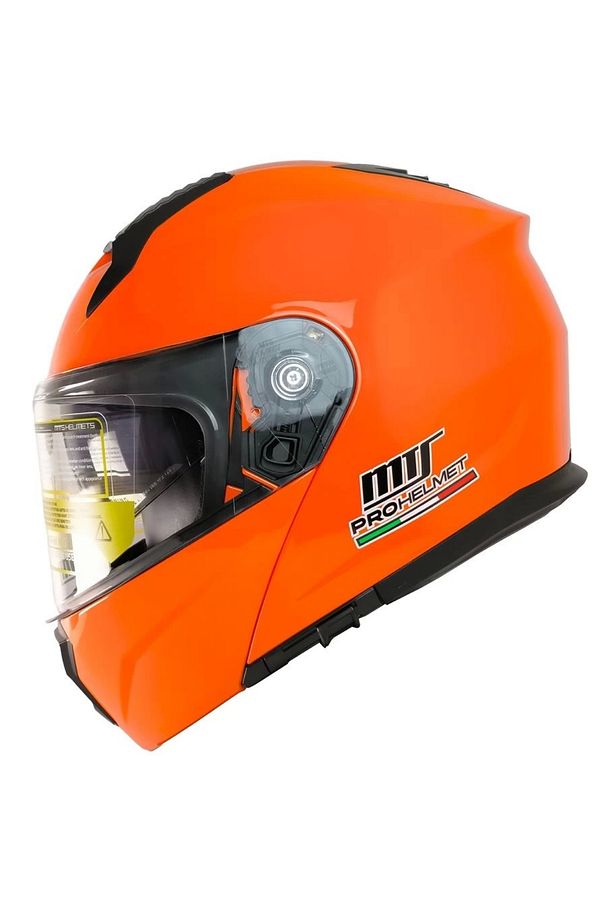 966 V2 ORANGE ÇENE AÇILIR TURUNCU KASK - 1