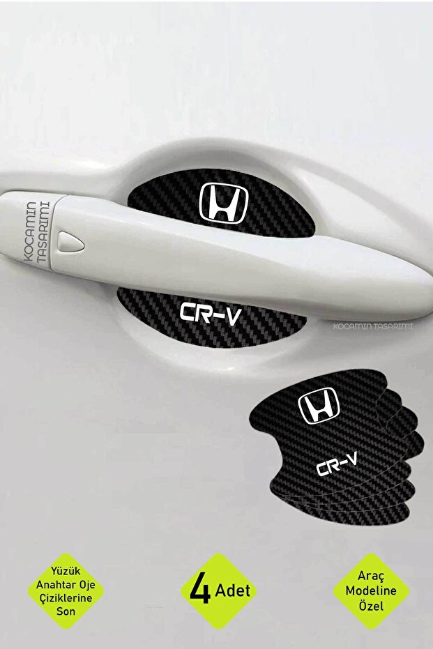 Honda Cr-V Model - 4 Pcs Carbon Pattern Anti-Scratch Door and Foil Set