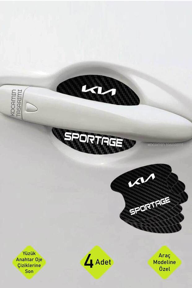 Carbon Interior Door Anti-Scratch and Stylish Design Foil Set Suitable for Kia Sportage Model Sportage Lettering