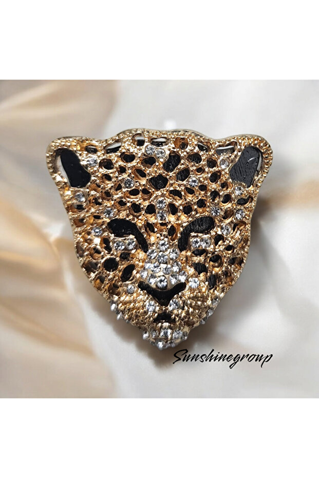 Leopar blonde glamour broş