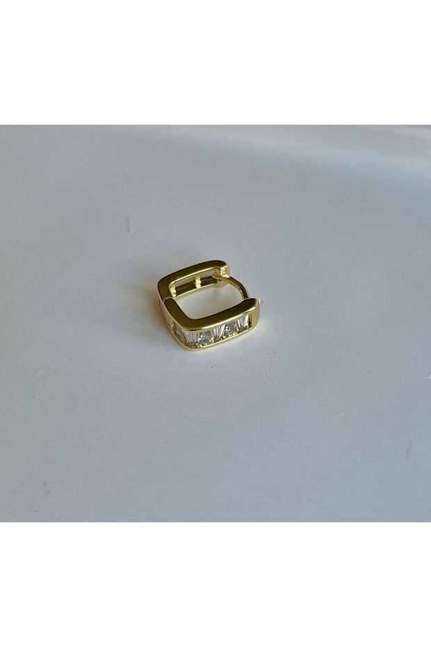 Baget Taşlı Kare Piercing - 1