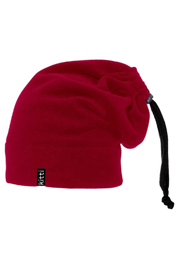 Kitti Fleece Lace-Up Drawstring Drawstring Children's Beanie Neck Collar