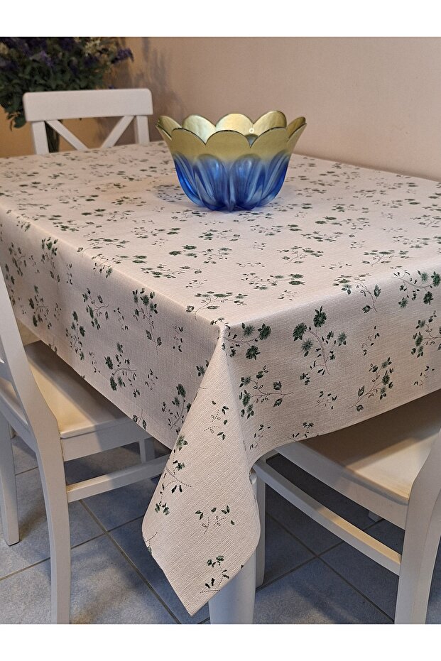 Fiber Pvc Oilcloth - Patterned Erasable Tablecloth (Green)