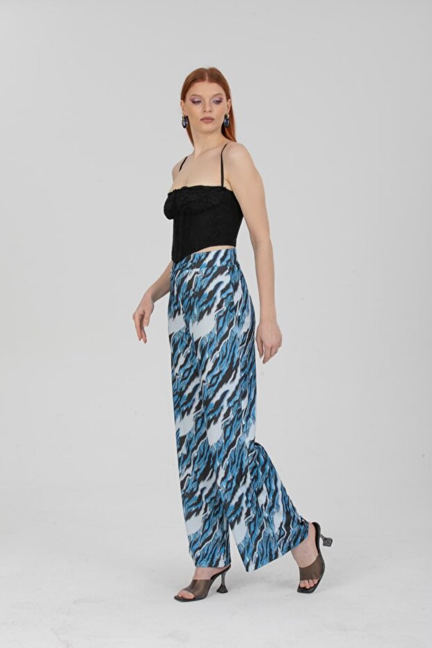 Flame Patterned Digital Pants - 4