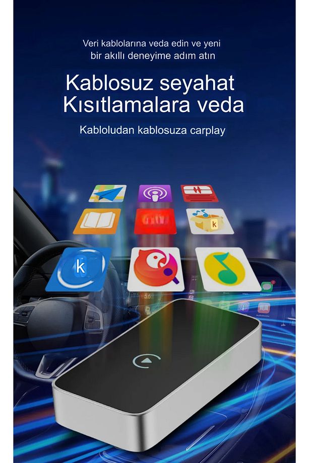 Carplay Bluetooth Usb Type-C Uyumlu Android İOS Araç Multimedya Adaptörü - 5