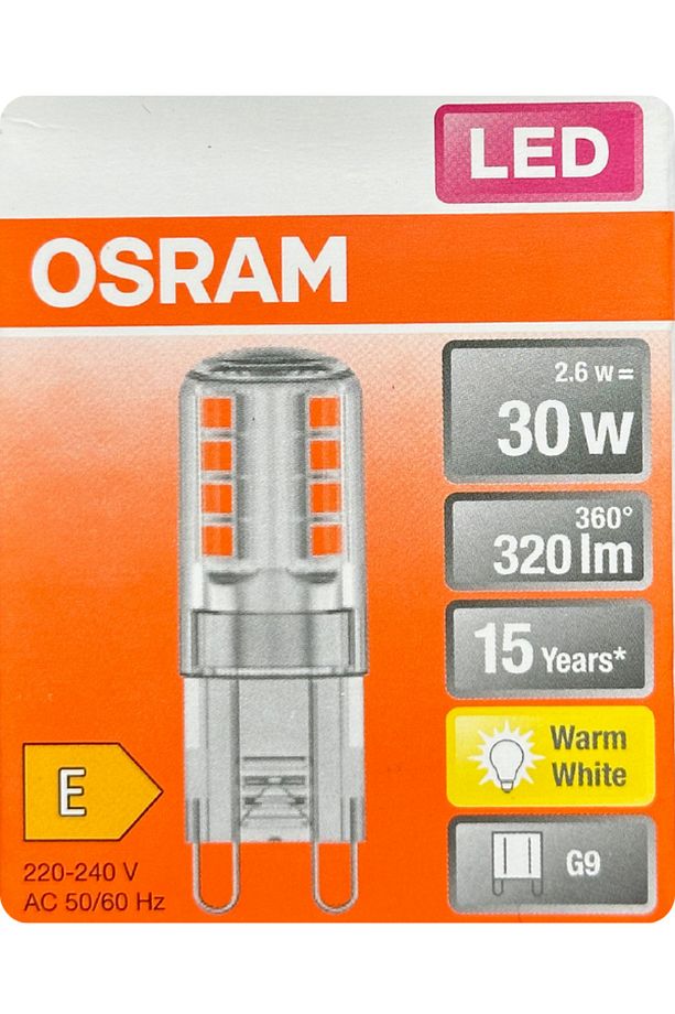 2,6W (30W) 2700K (Sarı Işık) G9 Duylu Led Kapsül Ampul (8 Adet) - 2
