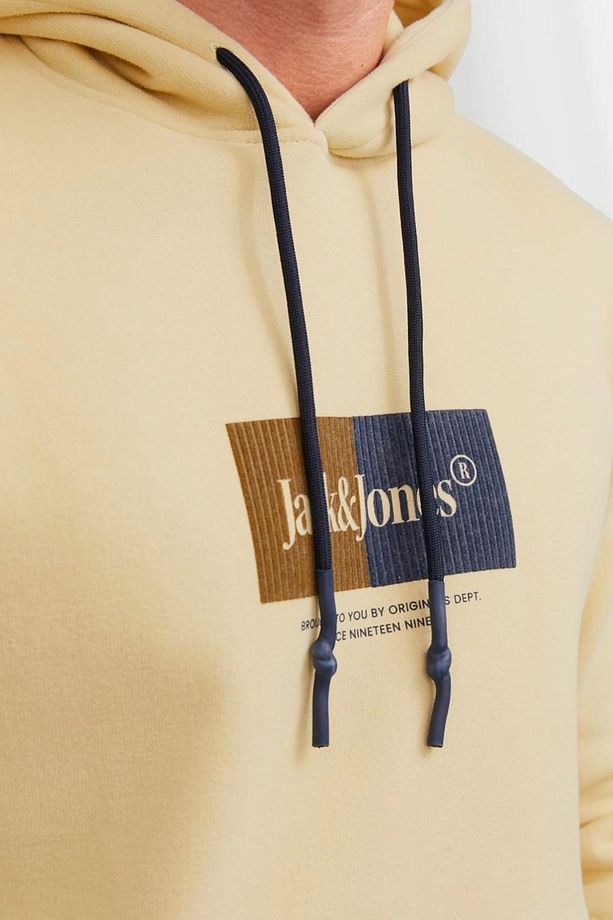 Jack&Jones Kapüşonlu Standart Kalıp Sarı Erkek Sweatshirt 12242197 - 4