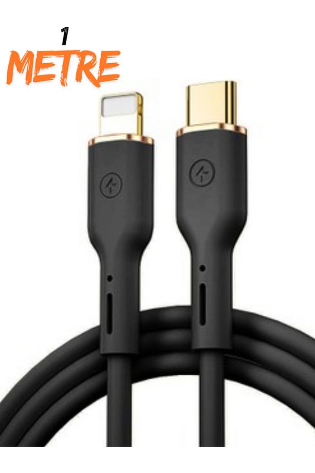 3a Hızlı Şarj Qualcomm Type C To Lightning 1m Metre Telefon Şarj Kablosu - 1